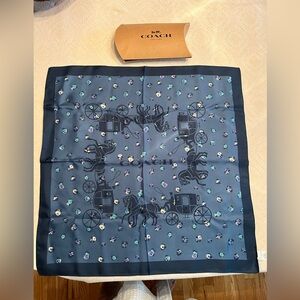 Coach Pacific Blue Scarf NWT